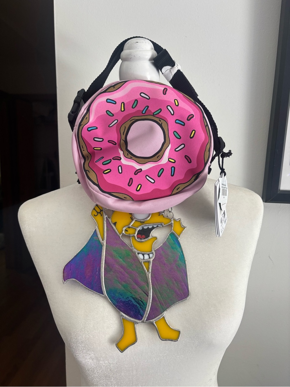 Eastpak x The Simpsons Pink Donut Crossbody Bag with Sprinkles